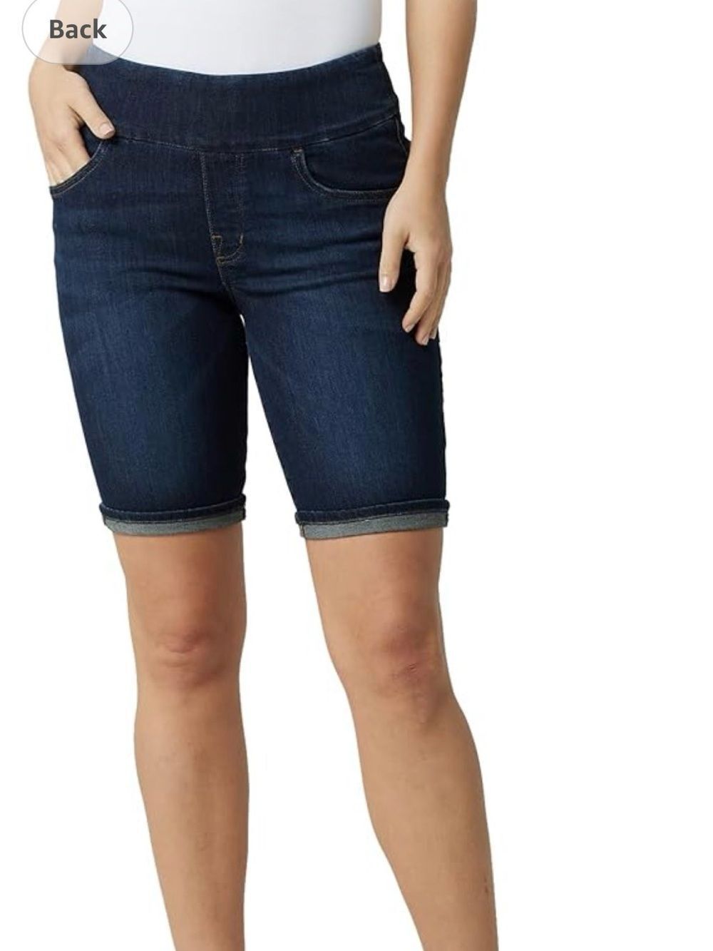 Rock & Republic fever denim RX Dark Blue Roll-Cuff Denim Bermuda Shorts